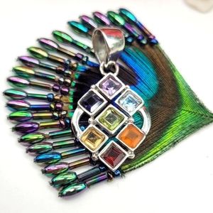 Genuine 7 stone sterling s925 pendant